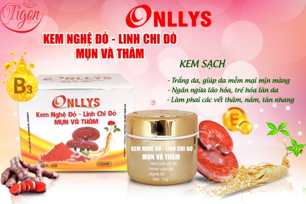 Kem nghệ đỏ linh chi mụn và thâm