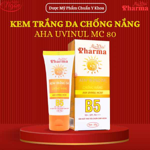 Kem Trắng Da Chống Nắng AHA UNVINUL MC 80